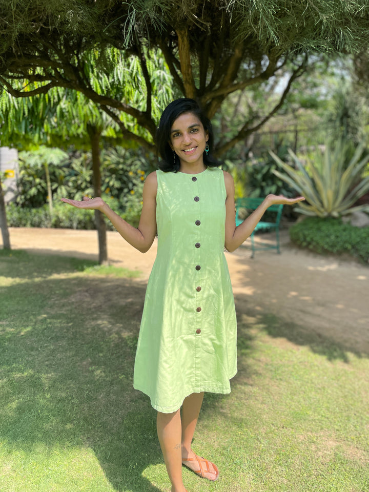 Buy linen A line dress with pockets Sustainable dress Tamarind Chutney